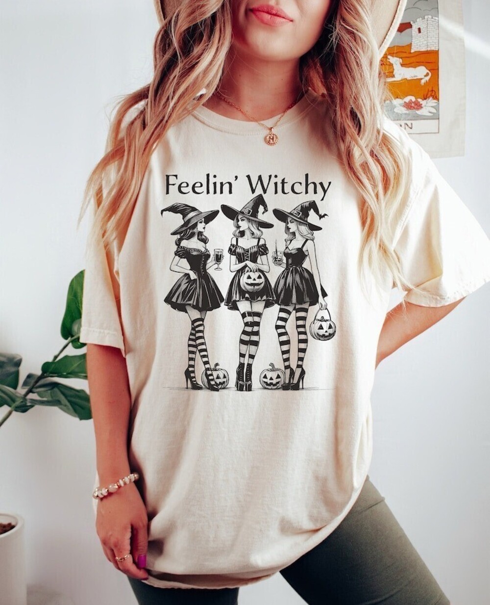 Feeling Witchy Tshirt Witch Sweatshirt Halloween Spell Pumpkin Tee Gift